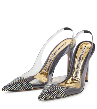 Shop Alexandre Vauthier Amber Ghost Pvc Slingback Pumps In Transparent