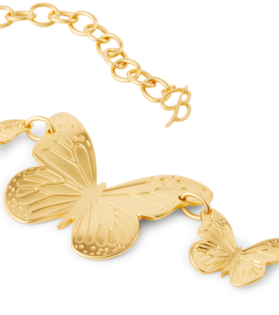 Shop Blumarine Butterfly Chain Belt In Oro
