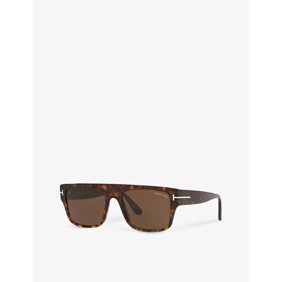 Tom Ford Ft0907 Dunning Square-frame Acetate Sunglasses In Brown