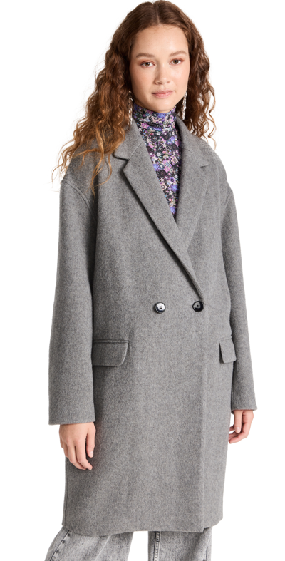 Shop Isabel Marant Efegozi Fleece Jacket In Grey