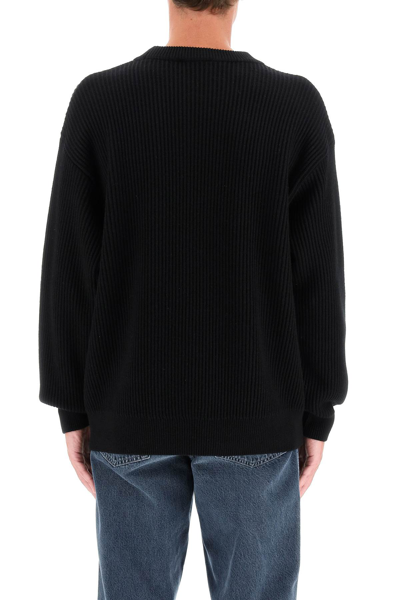 Shop Closed Wool Cotton Sweater In Black