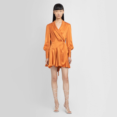 Shop Zimmermann Woman Orange Dresses