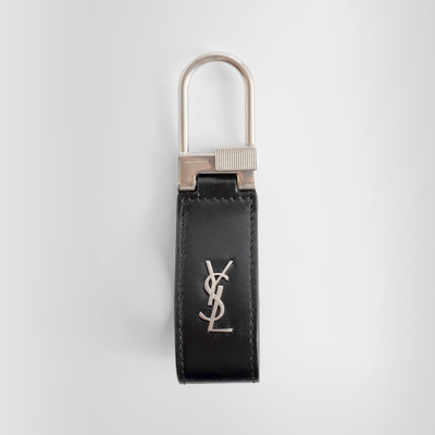 Shop Saint Laurent Unisex Black Keychains
