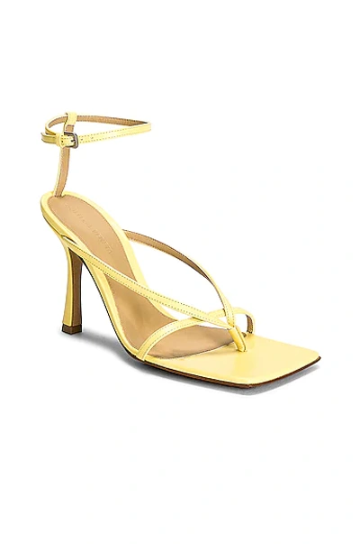 Shop Bottega Veneta Stretch Ankle Strap Sandals In Lemonade