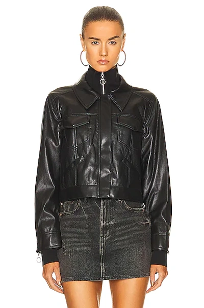 Jonathan Simkhai Standard Becka Vegan Leather Jacket In Black | ModeSens