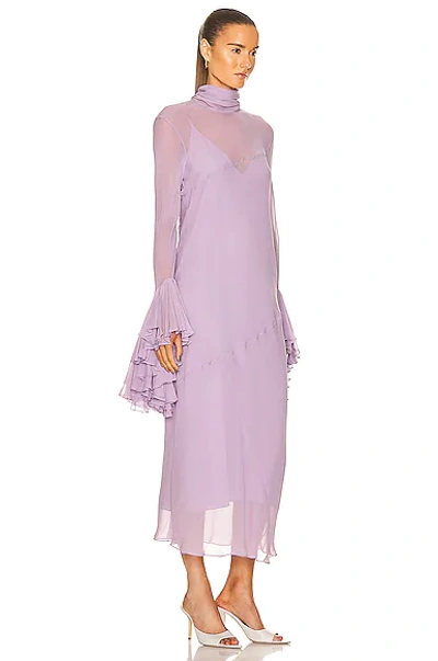 Shop Khaite Evi Dress In Lavender