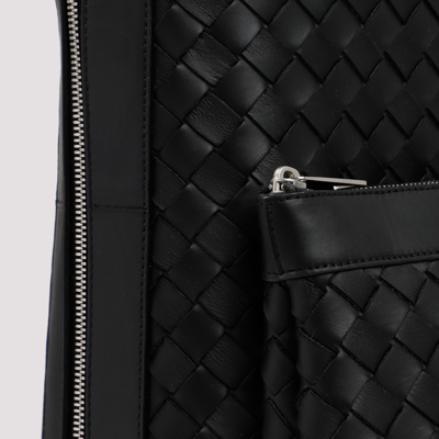 Shop Bottega Veneta Leather Backpack Bag In Black