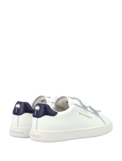 Shop Palm Angels Palm Strap Sneakers In White Navy
