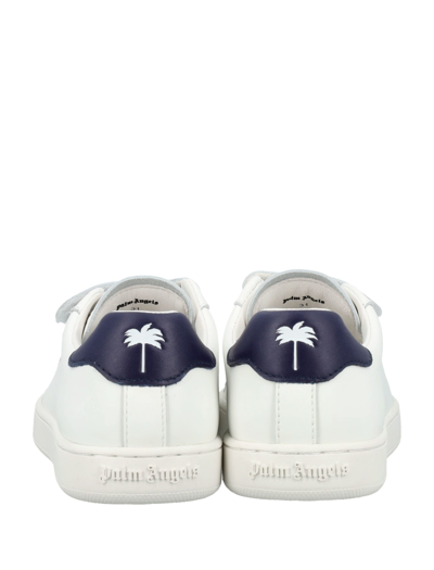 Shop Palm Angels Palm Strap Sneakers In White Navy