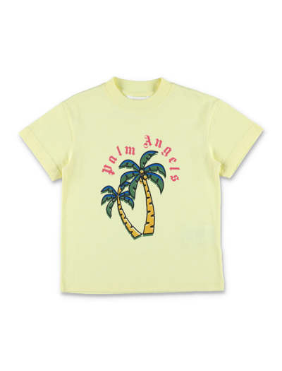 Shop Palm Angels Palms T-shirt In Yellow Green