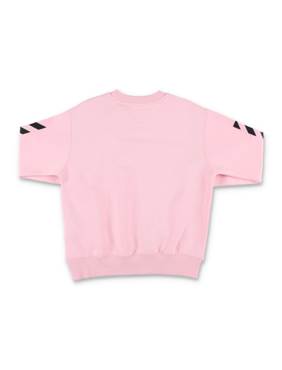 Shop Off-white Off Stamp Crewneck In Pink Black
