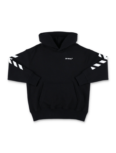 Shop Off-white Rubber Arrow Hoodie In Black White
