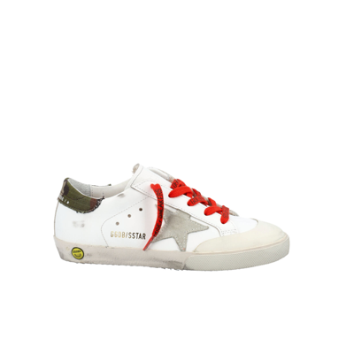 Shop Golden Goose Super-star Penstar Sneakers In White/ice/green Camouflage