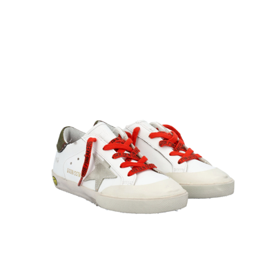 Shop Golden Goose Super-star Penstar Sneakers In White/ice/green Camouflage
