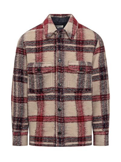 Shop Isabel Marant Pocket Patch Checked Shirt Jacket In Multi