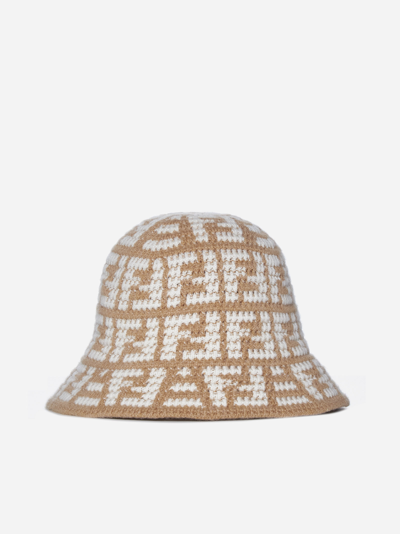 Shop Fendi Ff Cashmere Blend Cloche Hat