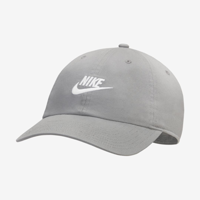 Shop Nike Unisex  Sportswear Heritage86 Futura Washed Hat In Grey