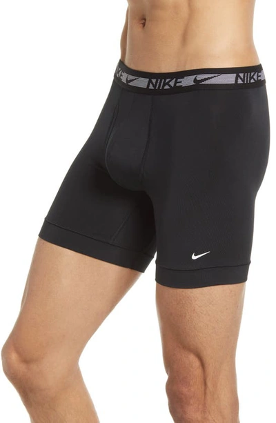 Shop Nike 3-pack Dri-fit Ultra Stretch Micro Boxer Briefs In Black/ Black/ Black
