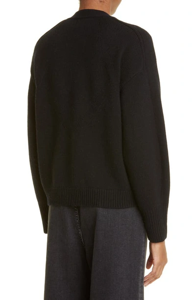 Shop Loulou Studio Zanzibar V-neck Cardigan Sweater In Black