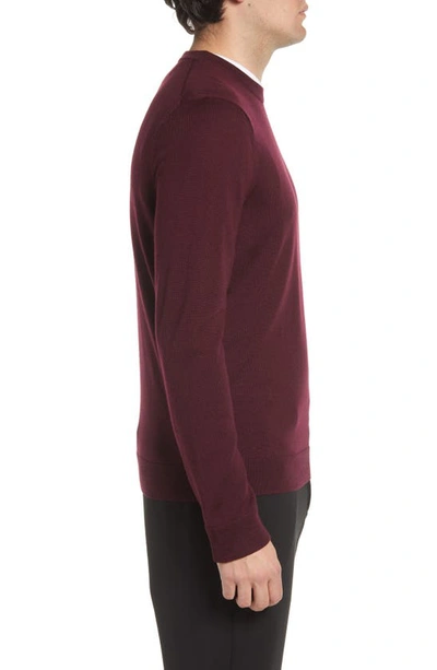 Nordstrom Washable Merino Crewneck Sweater In Burgundy Stem