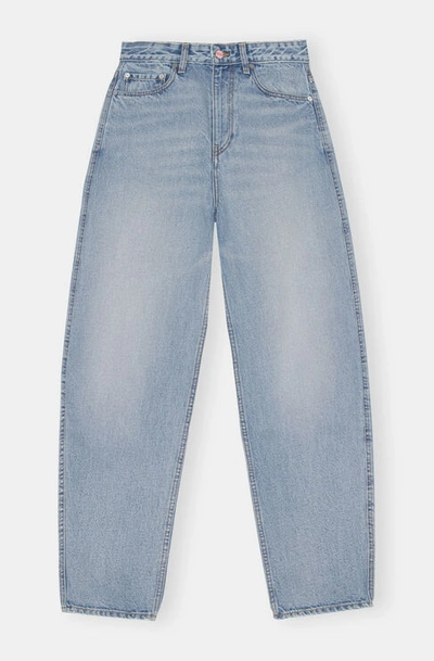 Shop Ganni Stary Jeans In Light Blue Vintage