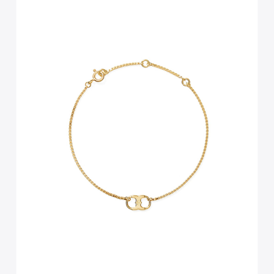 Shop Tory Burch Embrace Ambition Chain Bracelet In Gold