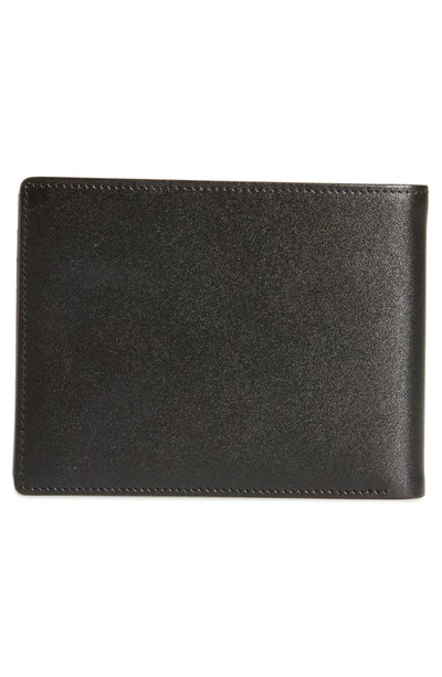 Shop Montblanc Bifold Leather Wallet In Black