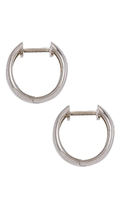 Shop Adinas Jewels Cz X Solid Wide Huggie Earring In Silver