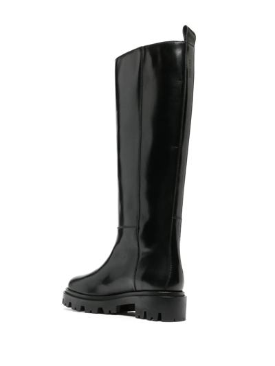 Shop Isabel Marant Calf-length Leather Boots In Black