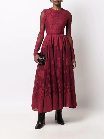 Giambattista Valli Lace-design Blouse In Red