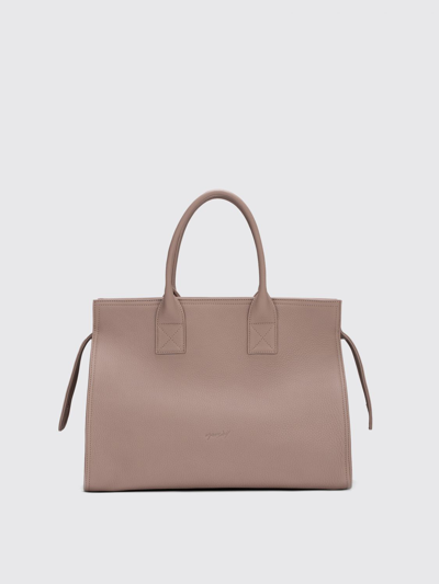 Shop Marsèll Curva Medium Bag In Leather In Dove Grey