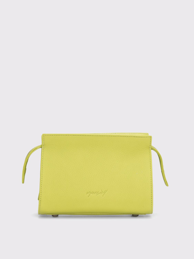 Shop Marsèll Curvina Bag In Grained Leather In Lime