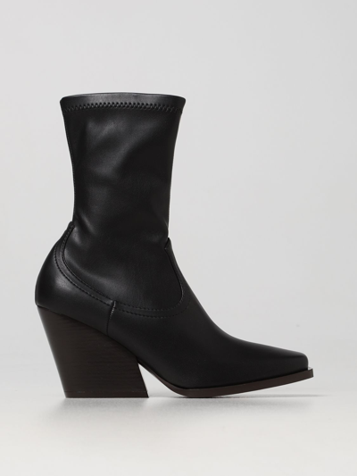 Shop Stella Mccartney Flat Ankle Boots  Woman Color Black
