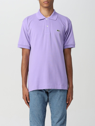 Shop Lacoste Polo Shirt  Men In Lilac