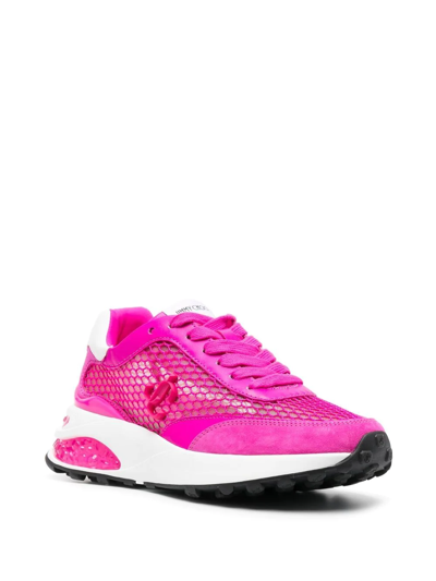 Shop Jimmy Choo Memphis Lace-up Sneakers In Rosa