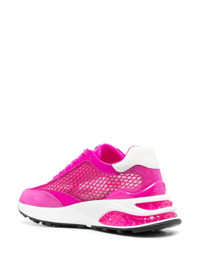 Shop Jimmy Choo Memphis Lace-up Sneakers In Rosa