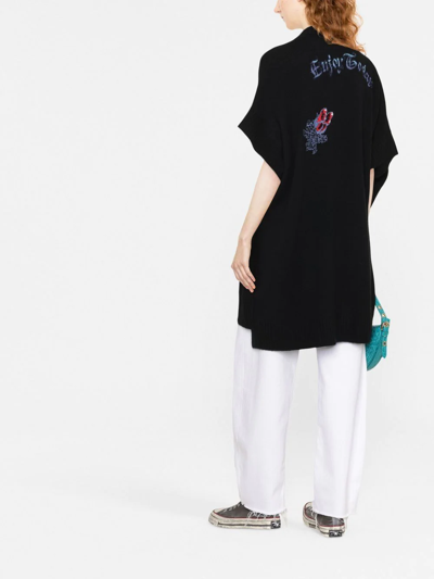 Zadig & Voltaire Embroidered Motif Cashmere Cardigan In Black