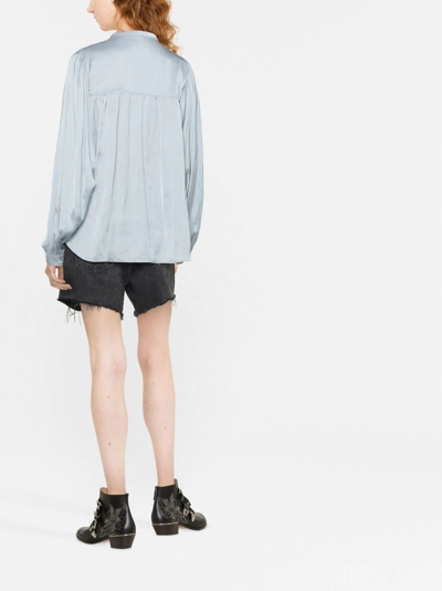 Shop Zadig & Voltaire Long-sleeve Blouse In Blue