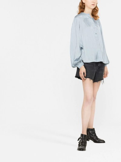 Shop Zadig & Voltaire Long-sleeve Blouse In Blue