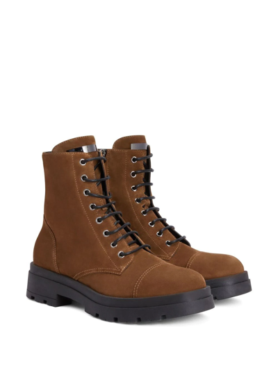 Giuseppe Zanotti Jerico Suede Ankle Boots In Brown