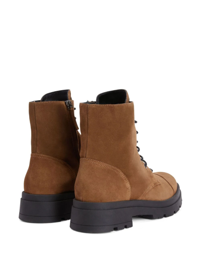 Giuseppe Zanotti Jerico Suede Ankle Boots In Brown