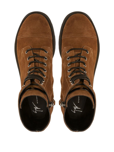 Shop Giuseppe Zanotti Jerico Suede Ankle Boots In Brown