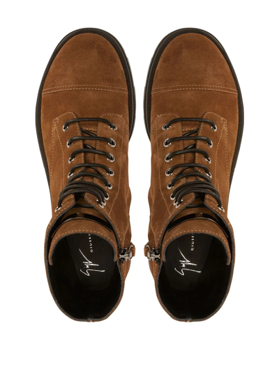 Giuseppe Zanotti Jerico Suede Ankle Boots In Brown