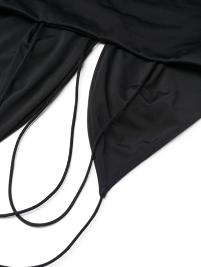 St Agni X Ziah Jagger Deep-v Swimsuit In Black