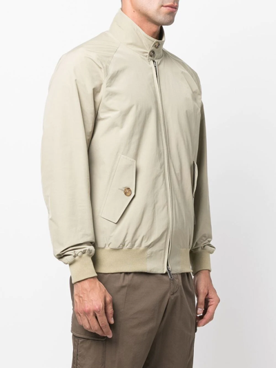 Shop Baracuta Button-collar Bomber Jacket In Green