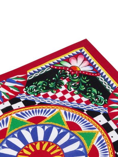 Dolce & Gabbana Set Of Two Linen Napkins In Black