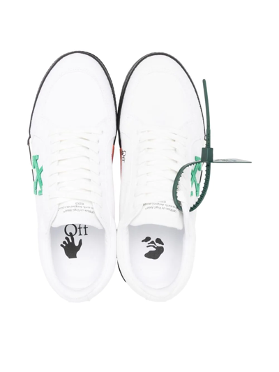 Shop Off-white Vulcanized Arrows-motif Canvas Low-top Sneakers In White