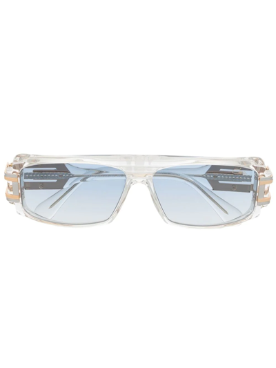 Shop Cazal Mod1643 Rectangle-frame Sunglasses In Weiss