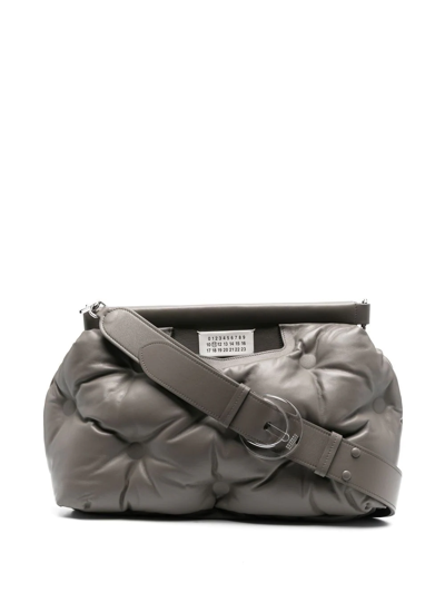 Shop Maison Margiela Medium Glam Slam Classique Shoulder Bag In Grey