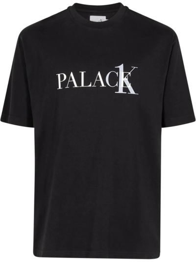 Shop Palace X Calvin Klein Logo-print T-shirt In Black